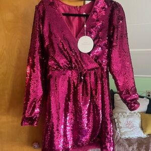 NWT La Maison Talulah Pink Sequin Mini Dress